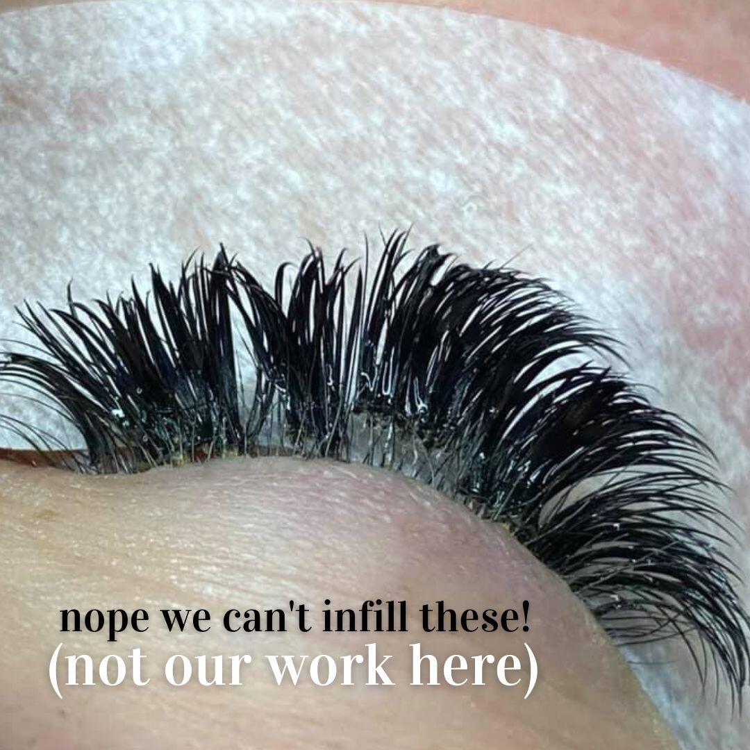 Got lashes on from somewhere else? Why we need to know this when infilling your lashes!